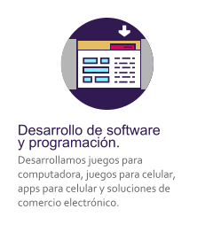 Desarrollo de software yprogramacin. Desarrollamos juegos para computadora, juegos para celular, apps para celular y soluciones de comercio electrnico.